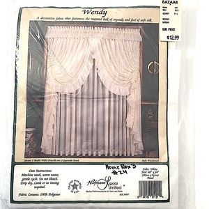 WHITE PANEL CURTAIN by Hofmann Laces Limited